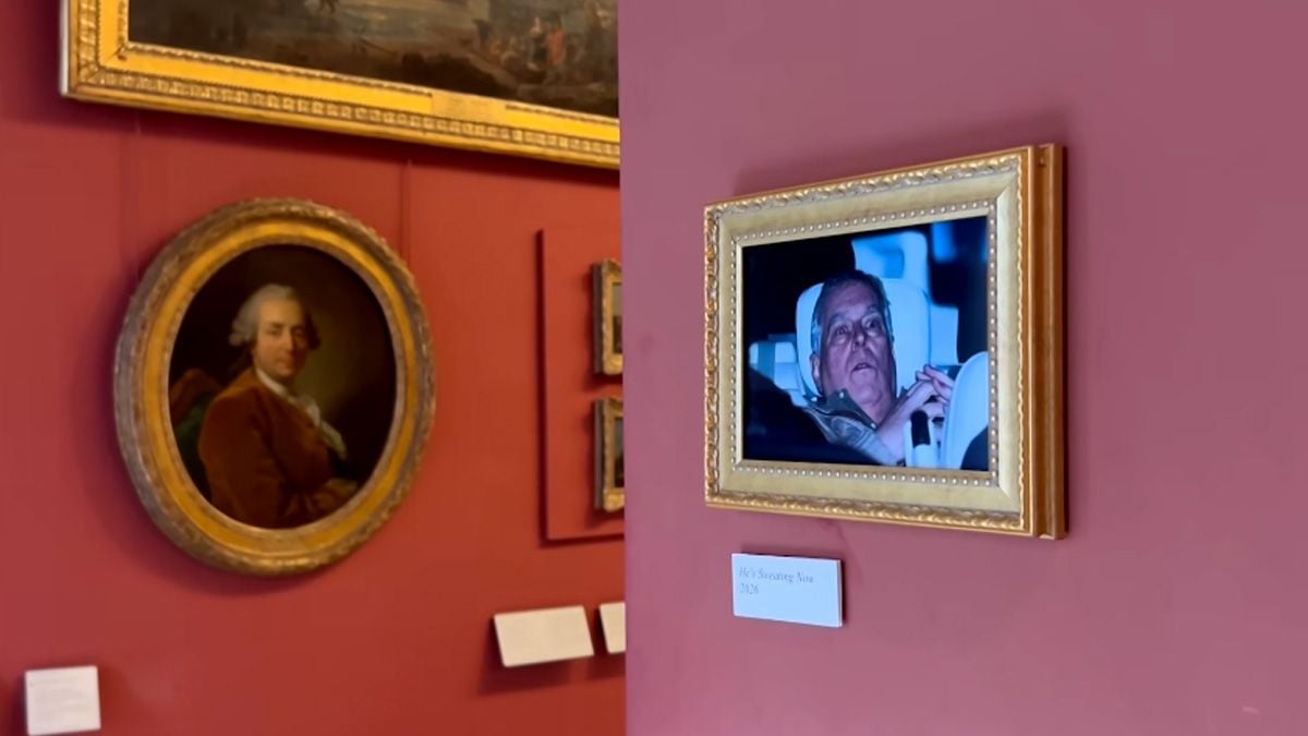 British activists hang image of ex-Prince Andrew inside the Louvre after arrest