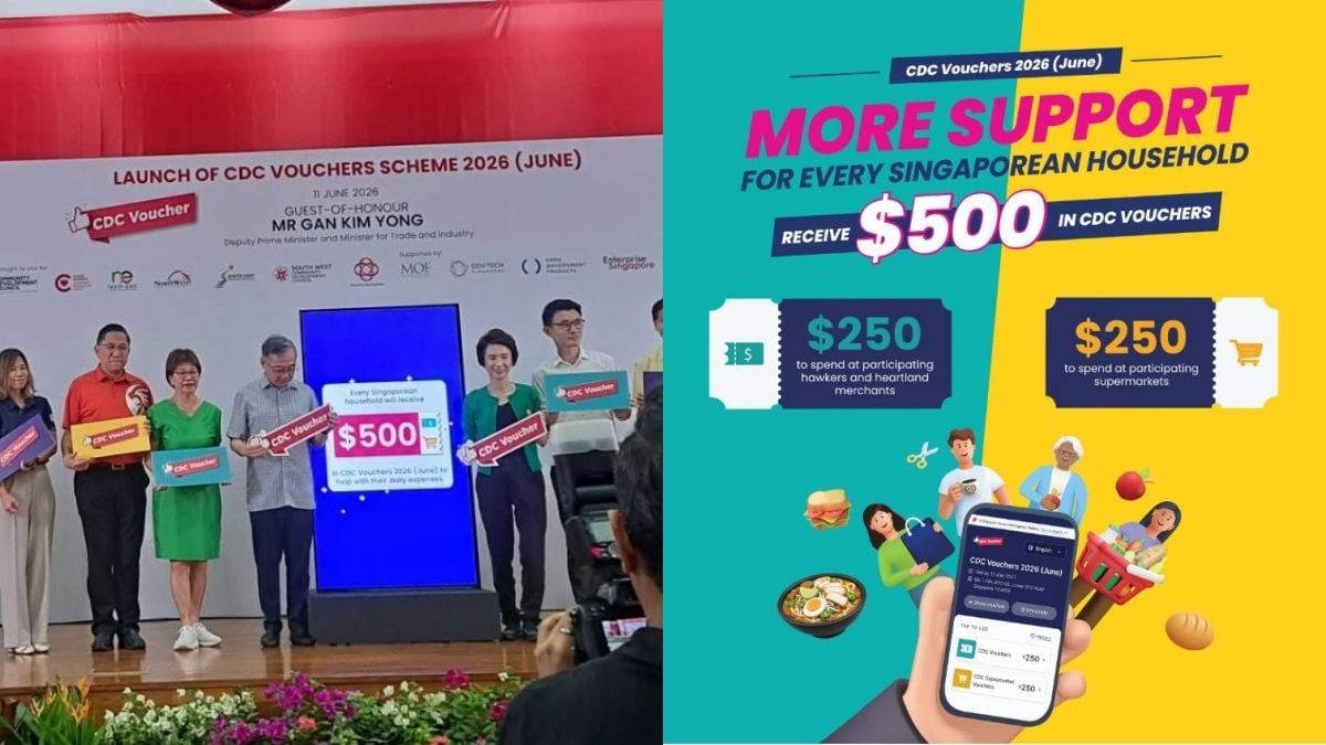 Singapore brings forward January 2027 CDC vouchers, households can claim S$500 from 11 June