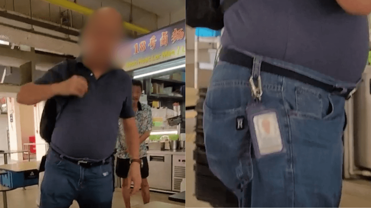 Online post alleges man claimed authority to issue fines and make arrests during Singapore hawker dispute