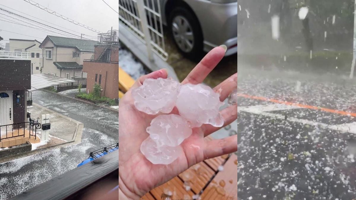 Heavy rain, hail and lightning hit Tokyo and surrounding regions as weather warning issued
