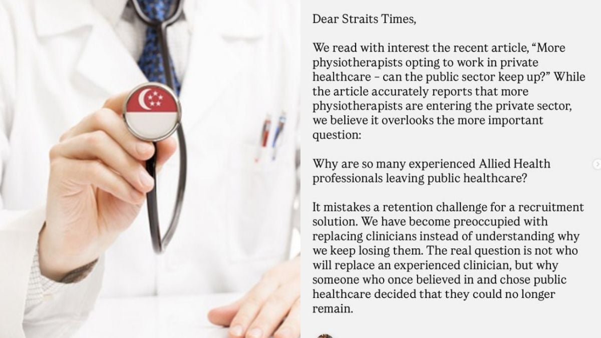 Open letter urges MOH to tackle burnout and retain experienced allied health staff, not just recruit more