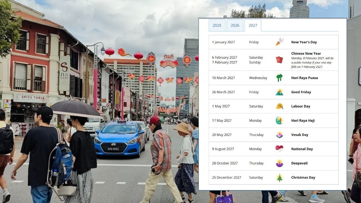 Singapore to have 11 public holidays and five long weekends in 2027