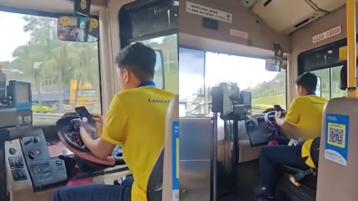 Causeway Link investigates viral video allegedly showing bus driver using phone while driving